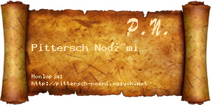 Pittersch Noémi névjegykártya